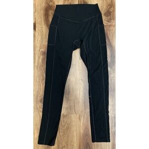 Sylvendel M Regenerated Hemp Yarn Black Stretch Leggings Soft Eco Pockets